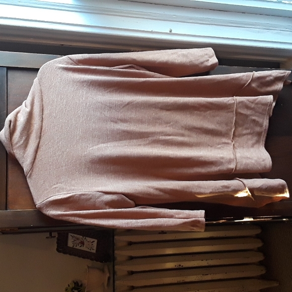 Laurie Felt Los Angeles size Med cowl neck asymmetrical carmel tunic - Picture 5 of 5